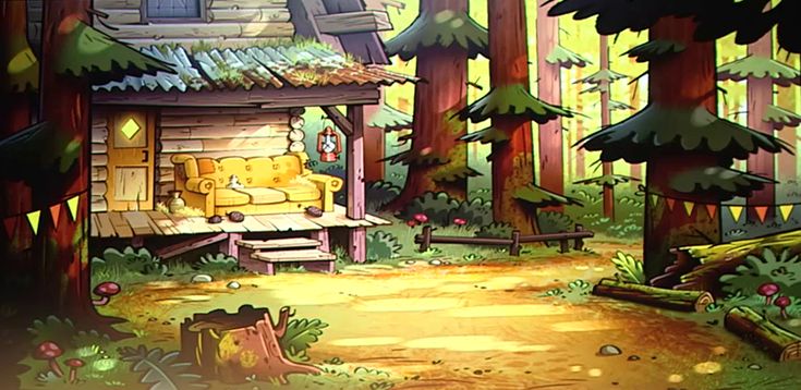 Patio exterior de la cabaña del misterio